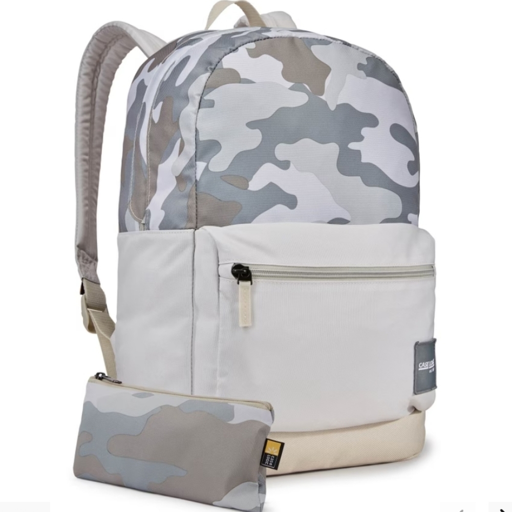 🙀CASE LOGIC Commence Concrete Camo Backpack w/ Pencil Case